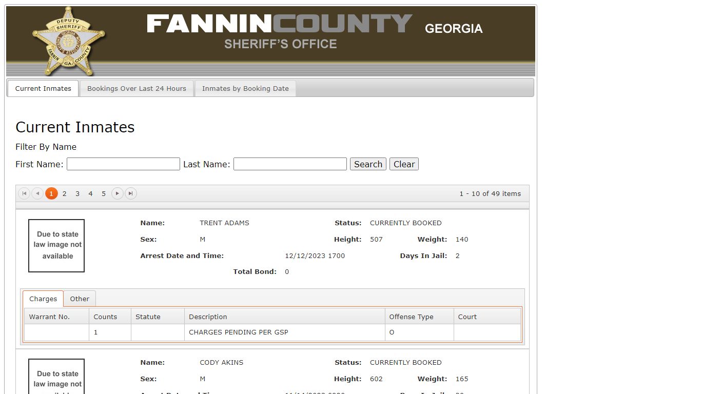 Inmate Information